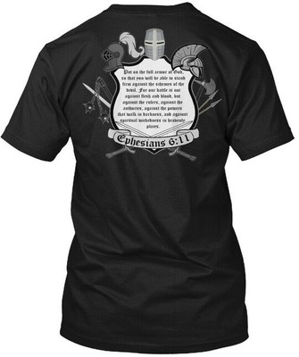 Put On The Full Armor Of Bed Ephesians 611 T-Shirt Made in the USA Size S to 5XL