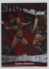 2025 Skybox Metal Universe AEW All Elite Wrestling Red /199 Queen Aminata 1no3