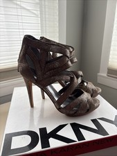DKNY Donna Karen Metallica Suede Heels