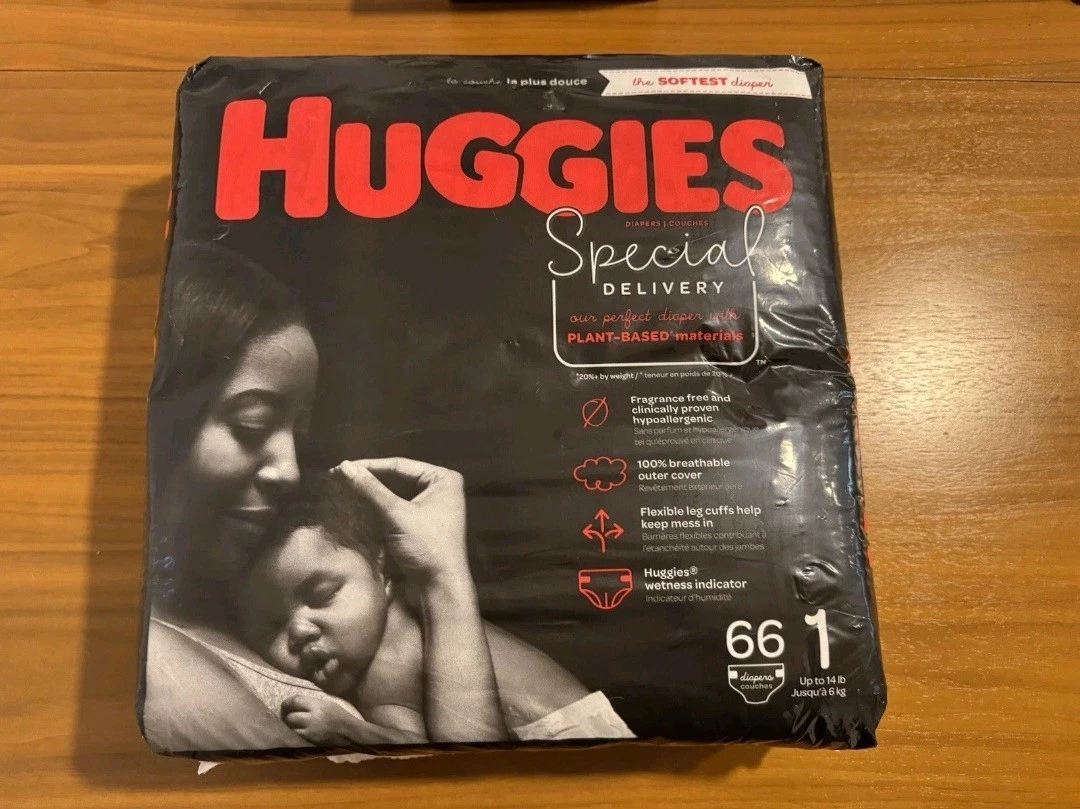 Huggies Special Delivery Hypoallergenic Diapers Size 1 Pack Of 66 Brand New
Opens in a new window or
