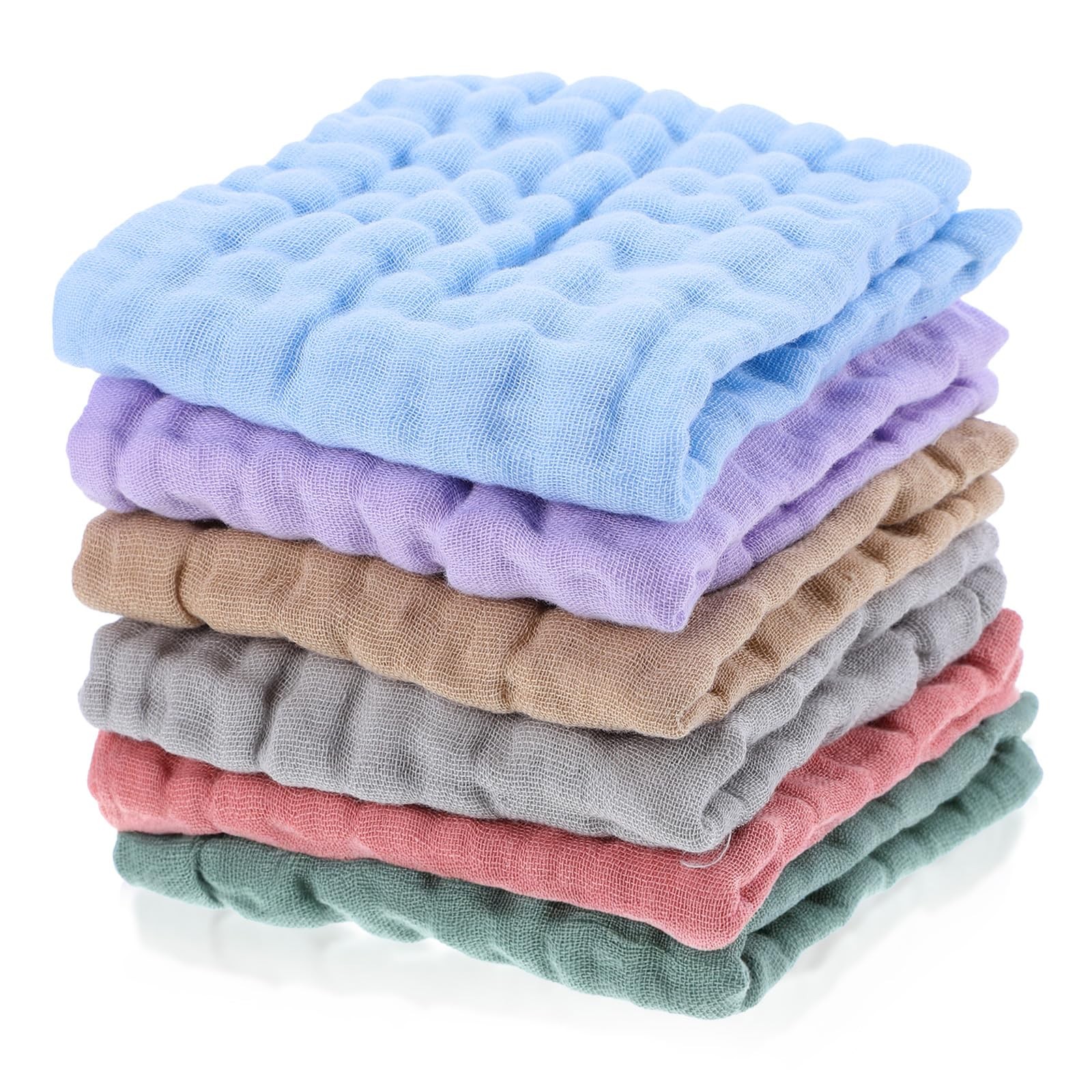 Lot de gants de toilette en mousseline de coton premium bébé