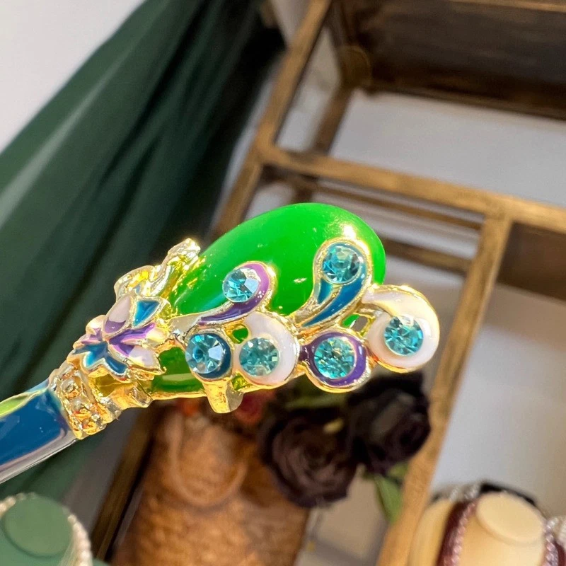 1 peça acessório de cabelo feminino estilo chinês cloisonné acessórios cânhamo - Imagem 4 de 4