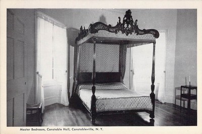 Constableville, New York,  Constable Hall,  Master Bedroom,  Lewis Co, Postcard