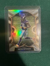 2020 Panini Select Justin Jefferson #61 Silver Prizm Rookie Card RC Vikings. rookie card picture