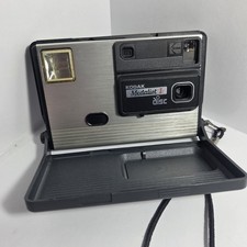 Vintage Kodak Medalist I Disc Film Camera - Silver Face - With Cover Strap