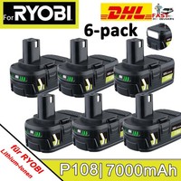 6X FüR Ryobi P108 Akku 18V 7000Mah Lithium One+ Plus RB18L50 P108 P104 Batterie