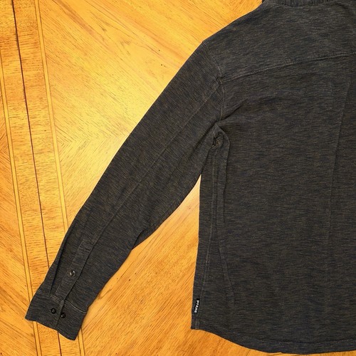 Prana Shirt Mens XL Black Brown Ronnie Long Sleeve Button Organic Blend Outdoor - Picture 11 of 12