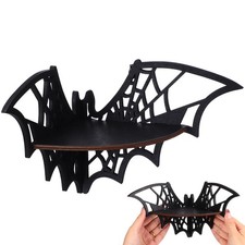 Scaffale angolare in legno nero mobiletto galleggiante per mensola sospesa a parete