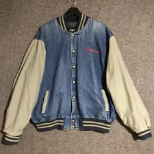 VVTG Auburn Sportswear Jacket Mens XL FLAW Denim Varsity Southern Corp USA 90s