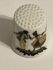Dancing Couple Thimble Vintage Souvenir Collectible
