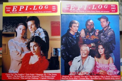 Lot of 2 - Epi-Log Magazines 1992 - #18 A- Team and #20 The Fugitive - Excellent