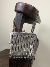 1920's silver chainmail mesh bag