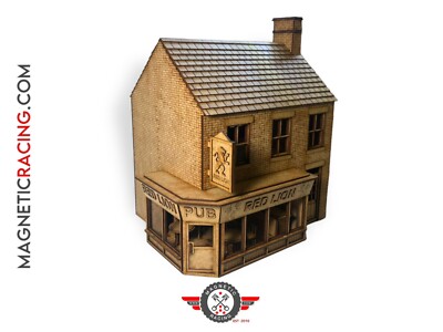 Scalextric Slotcar Pub, The Red Lion 1/32 Scale Train Scenery, or Corner Shop
