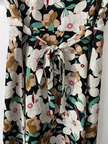 The Moon ~ Woman's Dress Black with White Hibiscus Flowers ~ Size Large ~ NWT - Picture 8 of 14