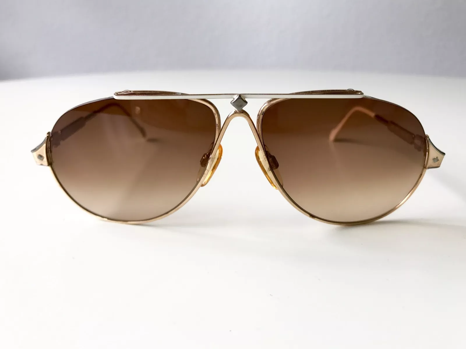 lunettes de soleil vintage MCM München 1 dorées Pilot années 80 Allemagne no Dita Cazal Supreme