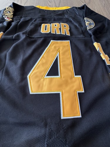 Bobby Orr Boston Bruins Black "1975-1976 Bicentennial Throwback" CCM NHL Jersey - Picture 4 of 8