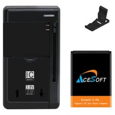 AceSoft 1500mAh Battery Wider Adjustable Charger f Nokia 2720 V Flip TA-1295 USA