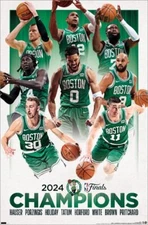 BOSTON CELTICS 2024 NBA CHAMPIONS Commemorative 8-Player 22x34 Wall POSTER