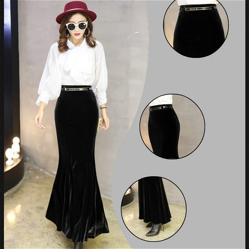 Velvet clearance skirt 5xl
