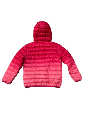 EDDIE BAUER Girls Reversible Puffer Down Jacket Size MEDIUM 10/12 Pink Ombre - Picture 4 of 6