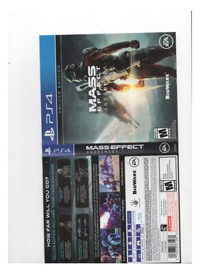 Mass Effect Andromeda PS4 ARTWORK ONLY Authentic Original