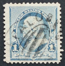 U.S. Used #219 1c Franklin, Very Fine Jumbo. Registry Cancel. A Gem!