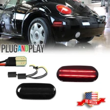 Smoked Red LED Rear Side Marker Parking Corner Signal Lights For 98-05 VW Beetle
