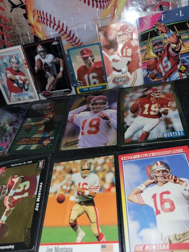 Joe Montana Lot 125 Football Cards Lot Collection Base Inserts Topps Pro Set - Picture 2 of 20