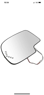 AUXITO Heated Power Mirror Glass With Turn Signal - Driver Side LH For 2003-2007 Chevy GMC Cadillac