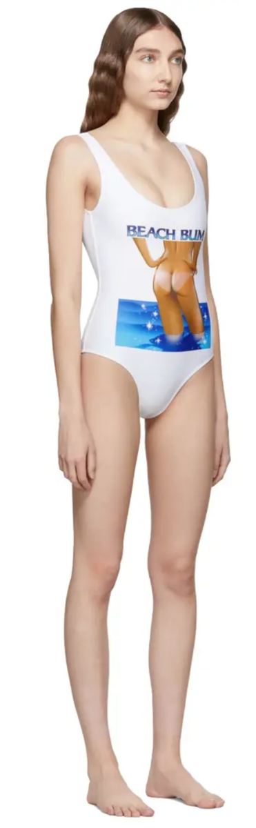 ASHLEY WILLIAMS Beach Bum One Piece Swimsuit - NWT - Large - White