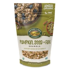 Nature's Path Organic PUMPKIN SEED + FLAX Granola Fiber Protein 35.3 oz 1 BAG 