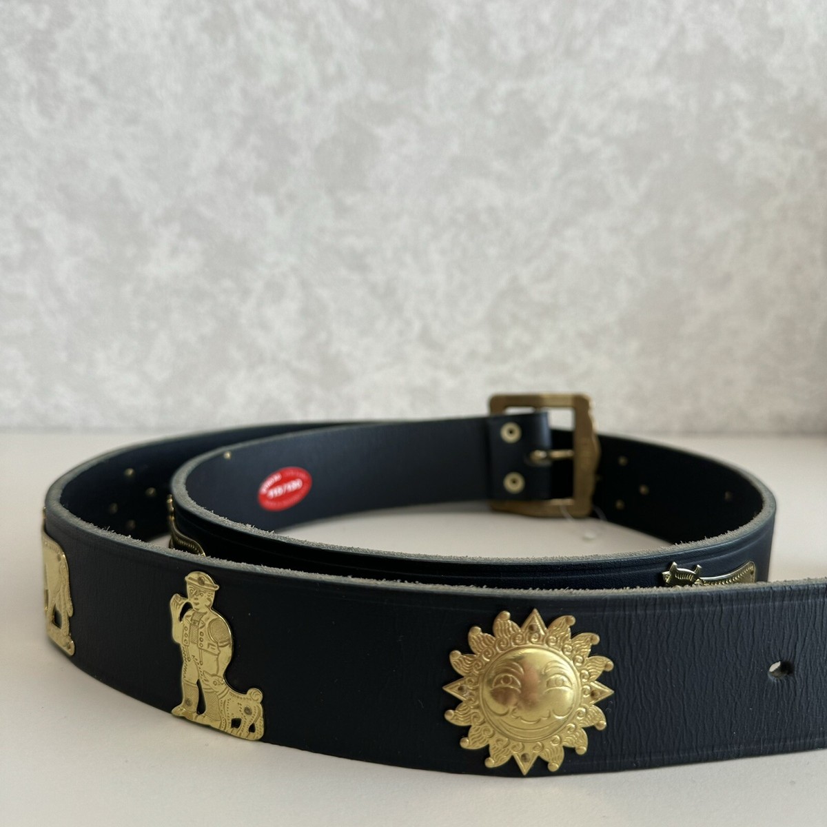 ETRO★ブラックベルト ETRO Leather Belt Black 116/130 | eBay