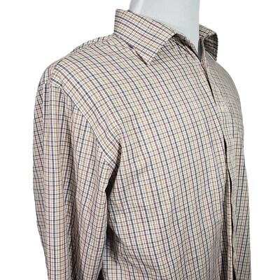 mens dress shirt 19 32/33 Van Heusen Mens Dress Reg Fit Shirt Stretch Pink L 16.5 32 33