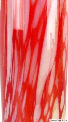 Murano, Überfangglas Stangenvase 60er Jahre Pop-Art, Luftblasen, Rot - 第 3/6 張圖片