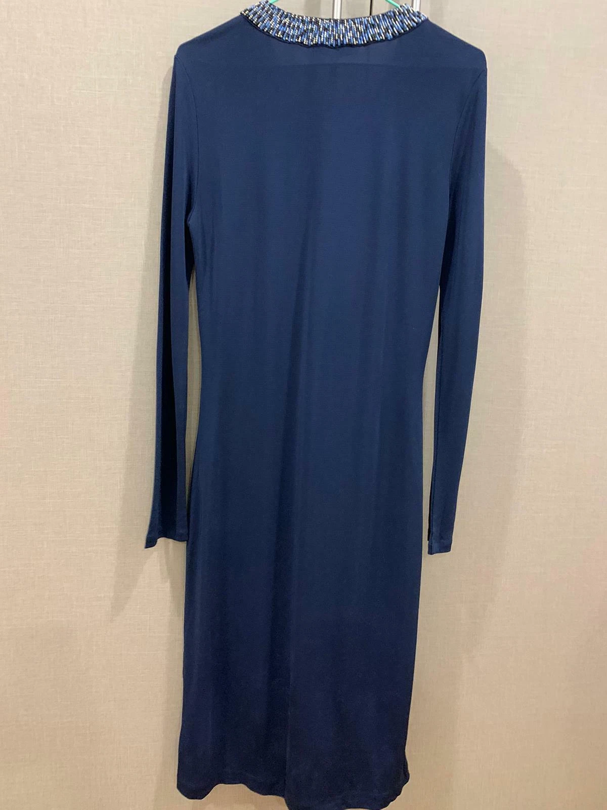 Autentico abito blu Tory Burch nuovo con perline taglia piccola US 4