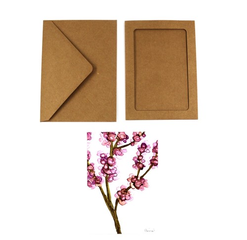Blank Floral Greeting Cards w/ Envelopes Alcohol Ink Sandy Ash Designs Set of 4 - Picture 7 of 12