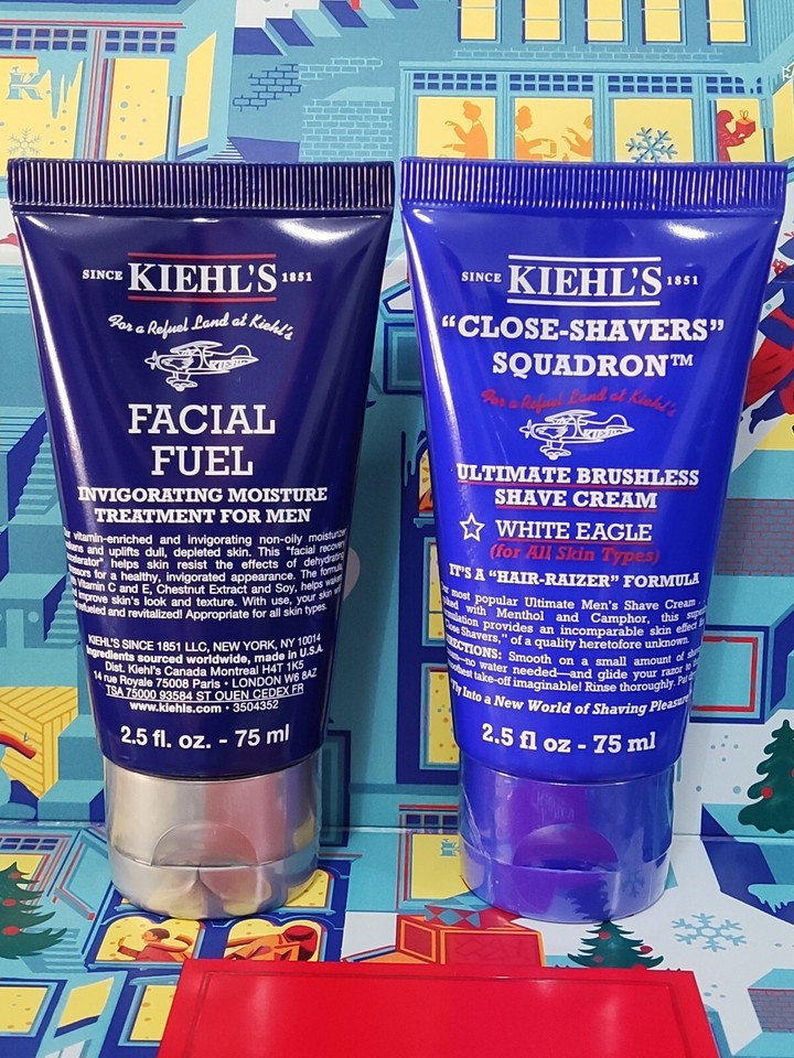 Kiehl's Facial Fuel Moisturizer 75 ml and Brushless Shave Cream 75 ml