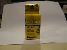 NIB Pentel Super Hi-Polymer Lead Refill, 0.9mm, Super HB, 12 tubes