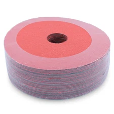 100 Pack - 5" Ceramic Resin Fiber Disc 120 Grit 5 inch Grinding & Sanding Discs