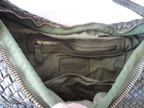 Sundance Catalog LANNA Olive woven leather bag Gorgeous Supple NIP Unused - Picture 11 of 13