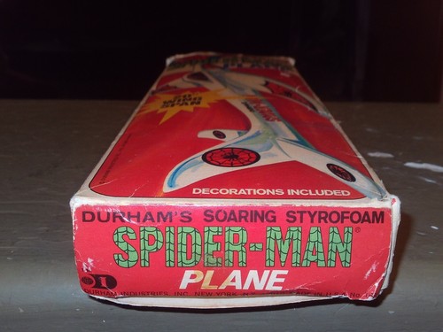 VINTAGE SPIDER-MAN PLANE DURHAM RARE MARVEL AVENGERS OLD TOY STORE STOCK M 1975 - Picture 23 of 24