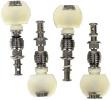 Friction UKULELE PEGS x 4. Nickel plated with white button. From Hobgoblin Music