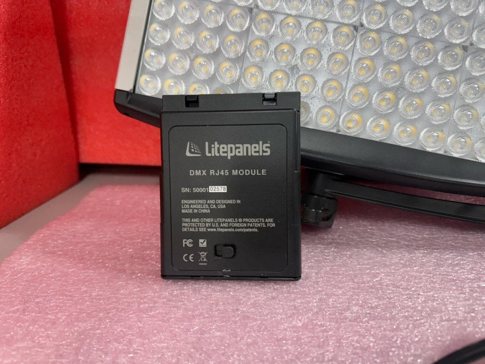 Lightpanels Astra 1x1 Daylight 13-24VDC LED Panel w/ Power Cable XLR DMX Module - Image 3 of 4