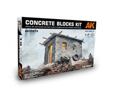 Concrete Blocks Kit 1:35 Plastic Model Kit AK INTERACTIVE