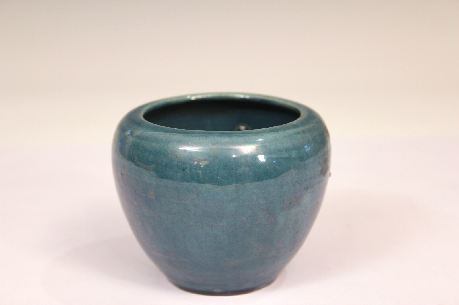 Antique Awaji Pottery Bowl Vase Organic Blue Monochrome Art Nouveau | eBay