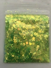 Super Sparkling Glitter Hexagon Mix-Bright Lime Green-Nail Art Craft-US