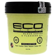 ECO STYLING GEL BLACK CASTOR & FLAXSEED OIL 8 oz