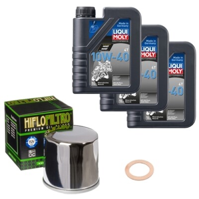 HiFlo Ölfilter Set LiMol 10W-40 3L für Honda CB 600 FA Hornet ABS PC41F Bj.2012
