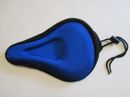 Fahrrad Gel-Sattelbezug, blau und schwarz, gepolstert, NEU und unbenutzt