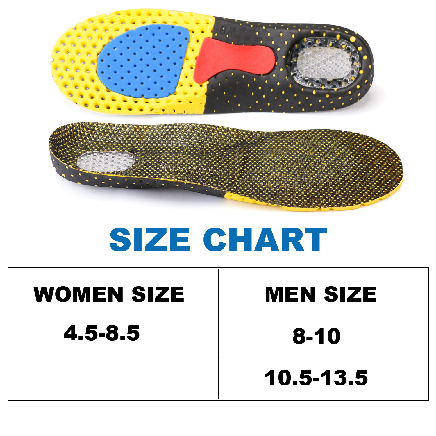 Orthotic Shoe Insoles Plantar Fasciitis Inserts Flat Feet High Arch